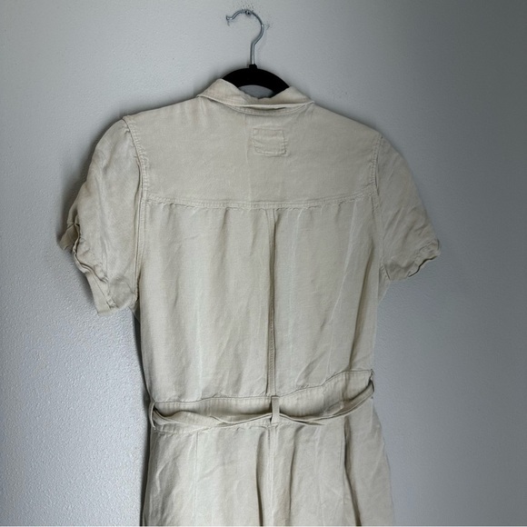 Rails Callie Linen Blend Jumpsuit Size M Women’s Cream Beige Collared Buttoned - Picture 15 of 15